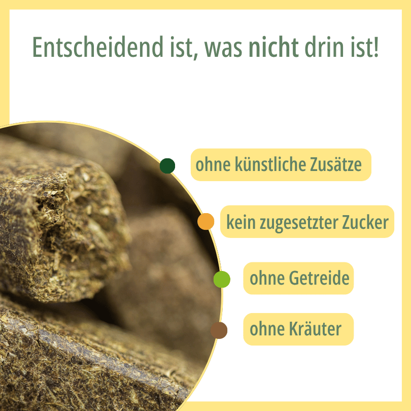 Nahaufnahme der HBD Vital® Leinies, ohne künstliche Zusätze, ohne zugesetzten Zucker, ohne Getreide, ohne Kräuter