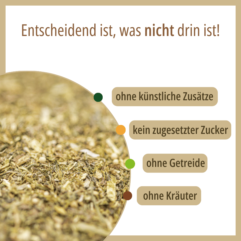 Nahaufnahme des HBD Vital® DigestoVit® Pulvers, ohne künstliche Zusätze, ohne zugesetzten Zucker, ohne Getreide, ohne Kräuter