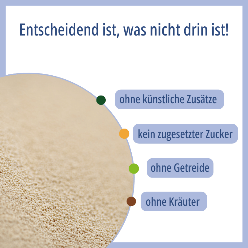 Nahaufnahme des HBD Vital® MagnoFum Pulvers, ohne künstliche Zusätze, ohne zugesetzten Zucker, ohne Getreide, ohne Kräuter
