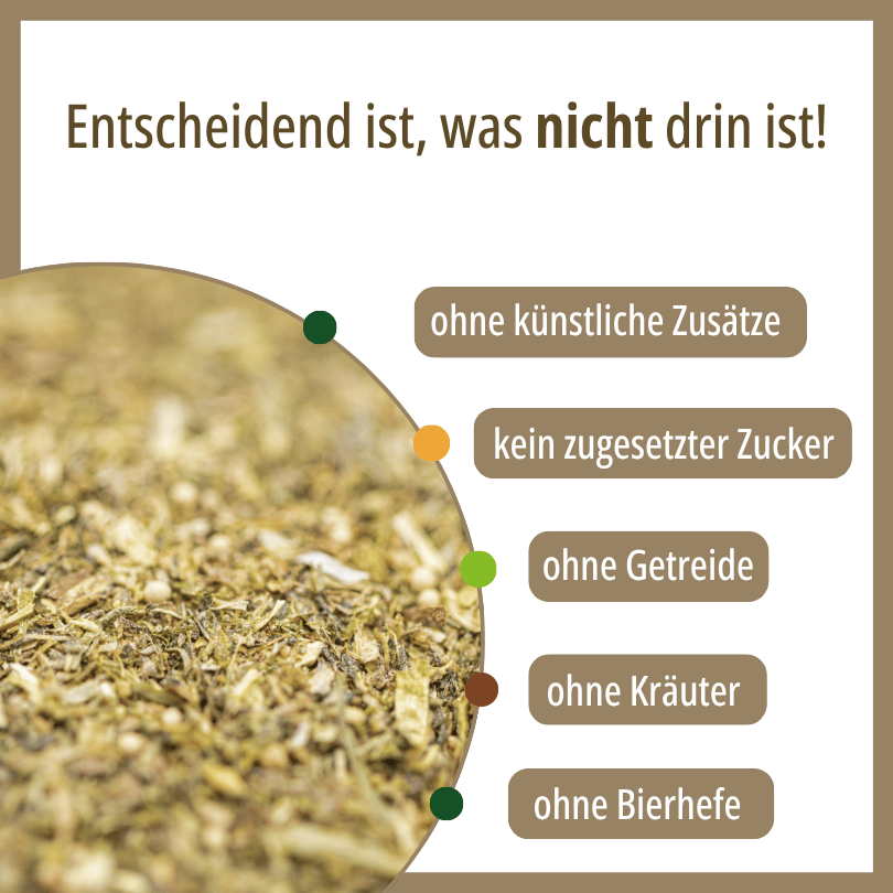 Nahaufnahme des HBD Vital® DigestoVit® Forte Pulvers, ohne künstliche Zusätze, ohne zugesetzten Zucker, ohne Getreide, ohne Kräuter, ohne Bierhefe