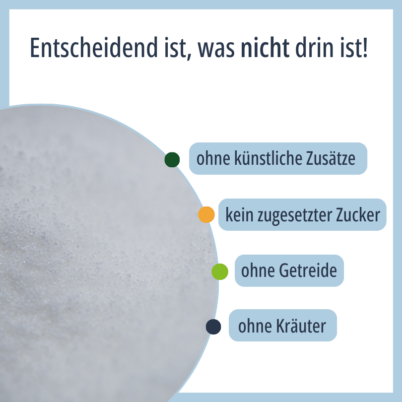 Nahaufnahme des HBD Vital® MSM Pulvers, ohne künstliche Zusätze, ohne zugesetzten Zucker, ohne Getreide, ohne Kräuter