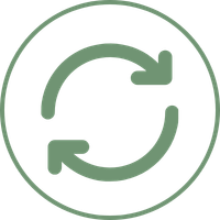 Icon: zwei kreisförmig angeordnete Pfeile, Symbol für einen Kreislauf bzw. dauerhafte Fütterung